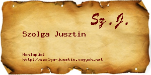 Szolga Jusztin névjegykártya